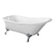 Aqua Eden Clawfoot Bathtubs, 66.56 L, 29.5 W, White/Polished Chrome, Cast Iron VCTND6630NF1 - alternate 1